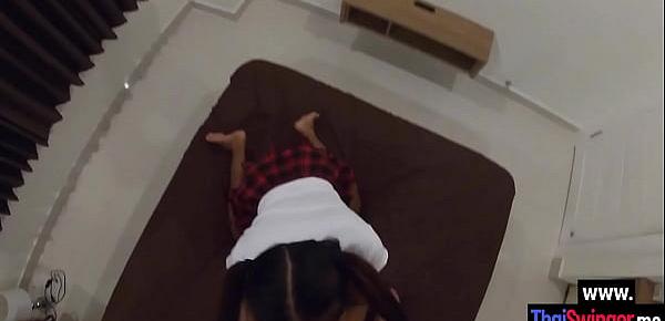  Cute Asian girlfriend sucking big dick and fucked hard by a dirty partner